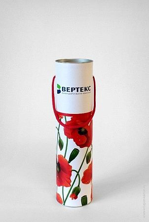 Картонный тубус с логотипом, 35 см