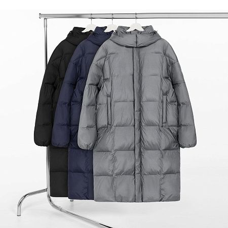 Пуховик унисекс Kapsula, темно-синий, размер XS/S