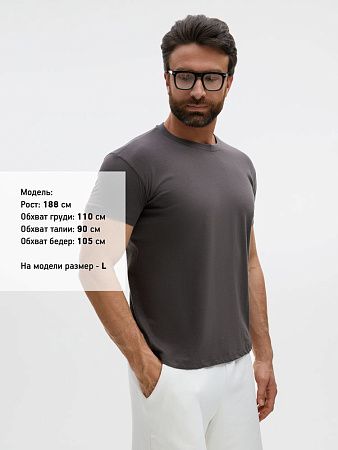 Футболка унисекс Regent 150, темно-серая, размер XXL