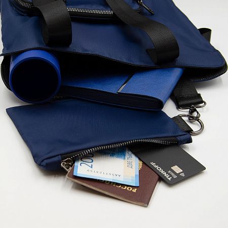 Шоппер Superbag Pocket, с внутренним креплением (карабин) и чехлом для мелочей