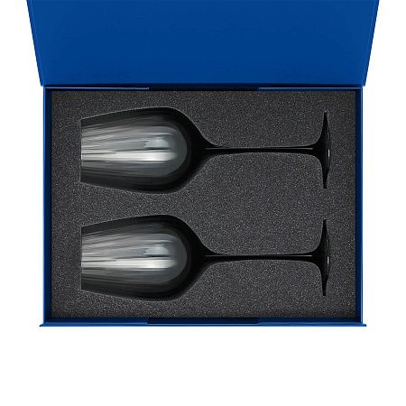 Подарочный набор 2 бокала для вина Мансера (Mancera) в синей коробке