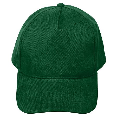 Кепка 5- панельная Oxford 300, c темно-зеленым сендвичем, темно-зеленая