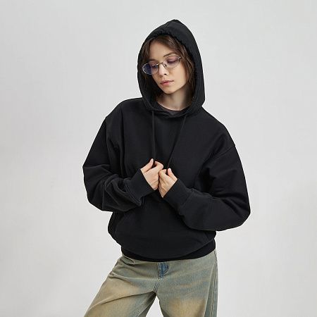 Худи релакс унисекс Адвенче (Adventure), черный, размер XL/2XL