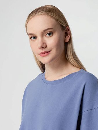 Футболка унисекс оверсайз Street Vibes, синяя (лавандовая), размер M/L