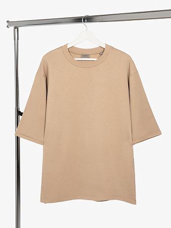 Футболка оверсайз унисекс Kosmos 2.0, бежевая, размер XL/2XL