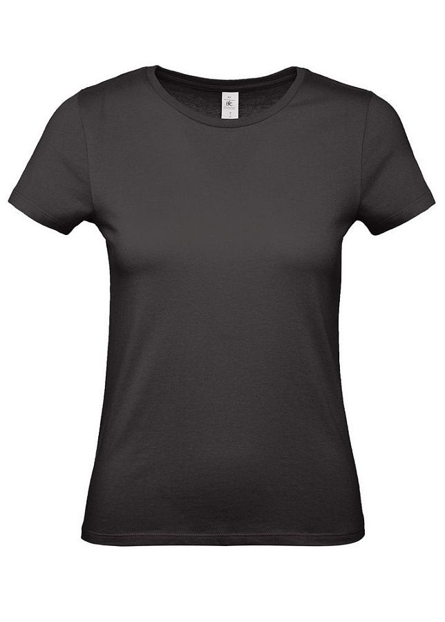 Футболка женская E150, черная под нанесение