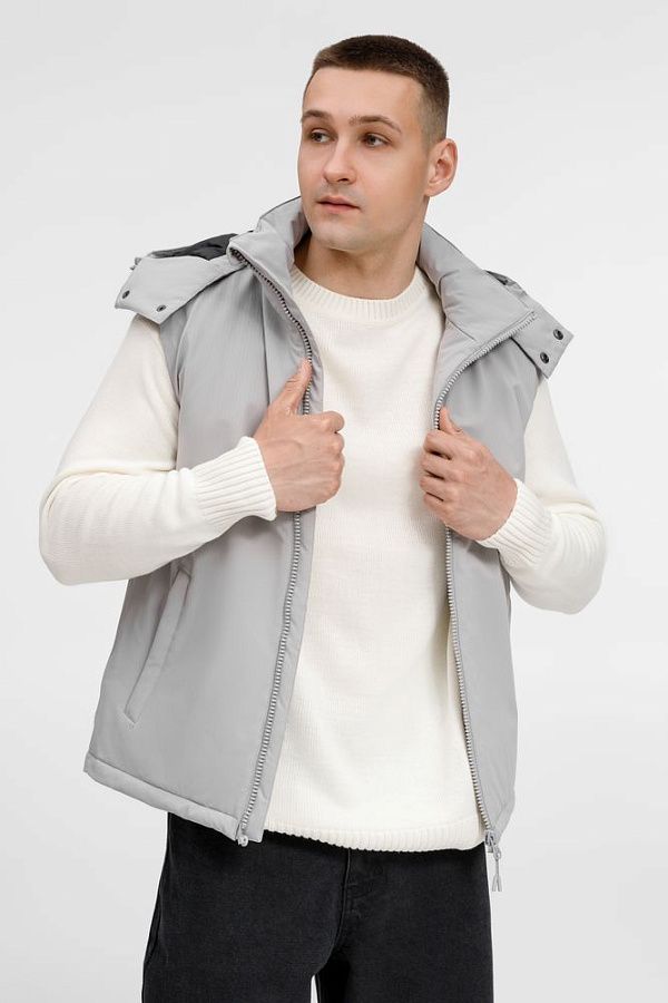 Жилет унисекс Sfera, светло-серый, размер 4XL