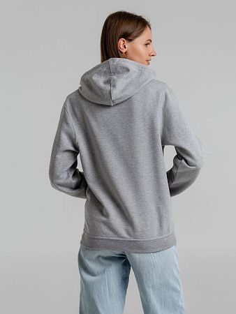 Толстовка с капюшоном Snake II серый меланж, размер 3XL