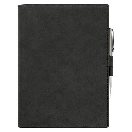 Ежедневник-портфолио Клип (Clip NEO) недатированный в подарочной коробке, черный (в комплекте ручка Tesoro серебро)