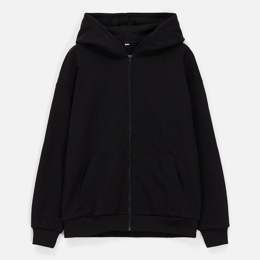 Толстовка унисекс оверсайз Sartoro, черная, размер XS/S