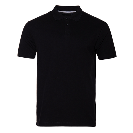 Рубашка поло унисекс хлопок 100%, 185, 04B, Чёрный,  (20)  (50/L)