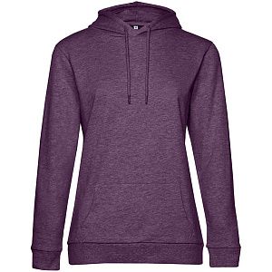 Толстовка с капюшоном женская Hoodie, фиолетовый меланж, размер XXL