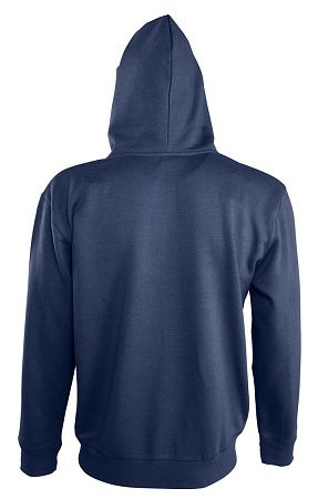 Толстовка мужская на молнии Soul Men 290 с контрастным капюшоном, темно-синяя, размер S