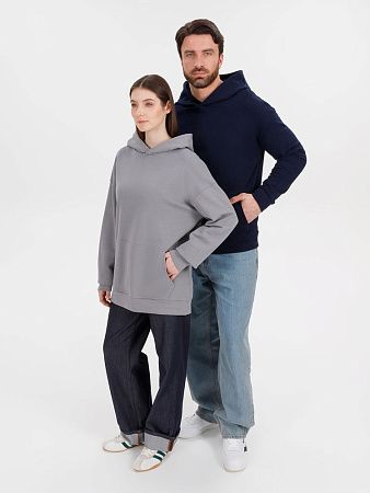 Худи оверсайз унисекс Outshine, темно-синее, размер XS/S