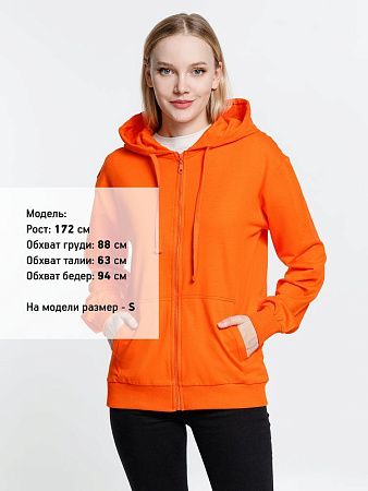 Толстовка на молнии с капюшоном Siverga 2.0, оранжевая, размер 3XL