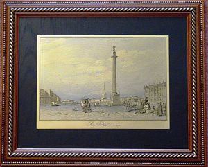 Гравюра "Вид Дворцовой площади"