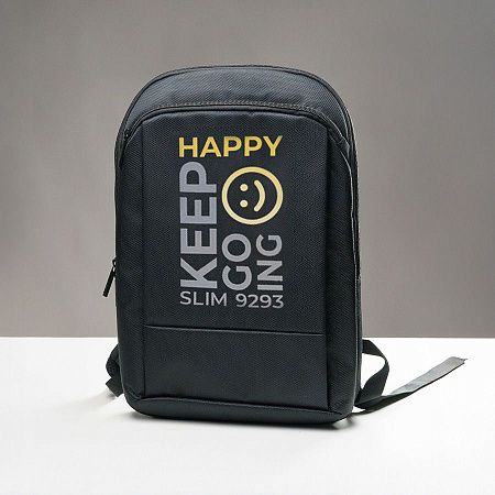 Расширяющийся  рюкзак "Slim" из водостойкого материала, чёрный, 45х30х6 см, ткань верха: 100% полиэстер 1680 D