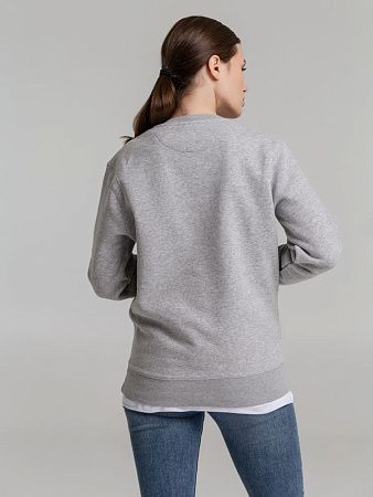 Свитшот унисекс King, серый меланж, размер S