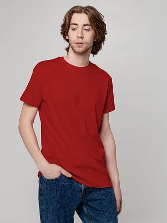 Футболка унисекс T-Bolka 160, темно-красная, размер M