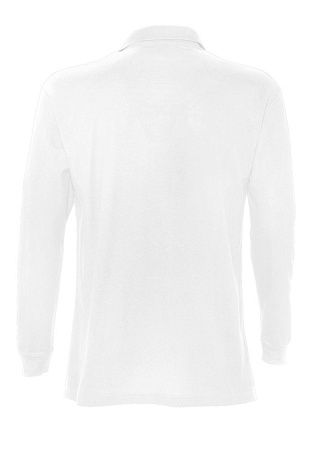 Рубашка поло мужская с длинным рукавом Star 170, белая, размер S