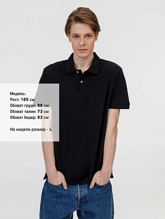 Рубашка поло унисекс Pacific, черная, размер S