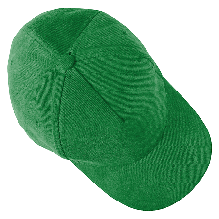 Кепка 5- панельная Oxford 300, c зеленым сендвичем, ярко-зеленая
