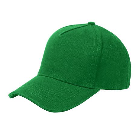 Кепка 5- панельная Oxford 300, c зеленым сендвичем, ярко-зеленая