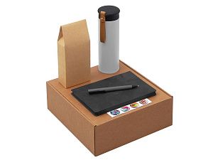 Набор «Draftea» с блокнотом, ручкой, термосом и чаем