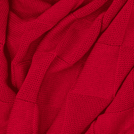 Плед Селла (Cella) вязаный, красный (без подарочной коробки)