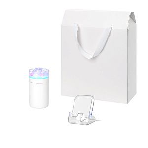 Подарочный набор Кристалл, Глосс НЕО (Crystal, Gloss NEO), белый (увлажнитель воздуха, зарядное устройство)
