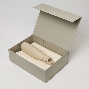 Подарочный набор Боска (Bosca), Форгес (Forges), бежевый (термобутылка, шарф)