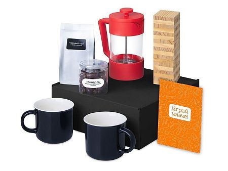 Подарочный набор «Re:y. Together»  с френчпрессом, кружками и дженгой