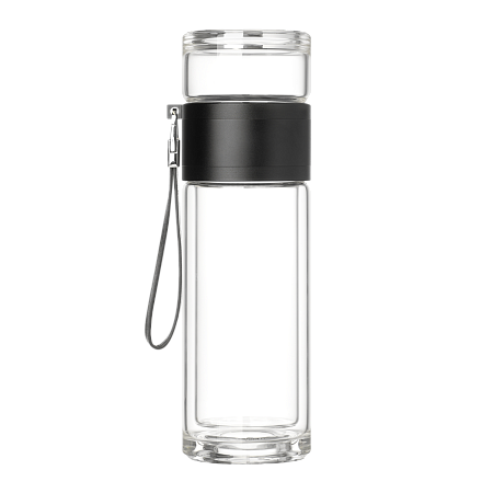 Бутылка стеклянная с двойными стенками Терсо (Terso), черная