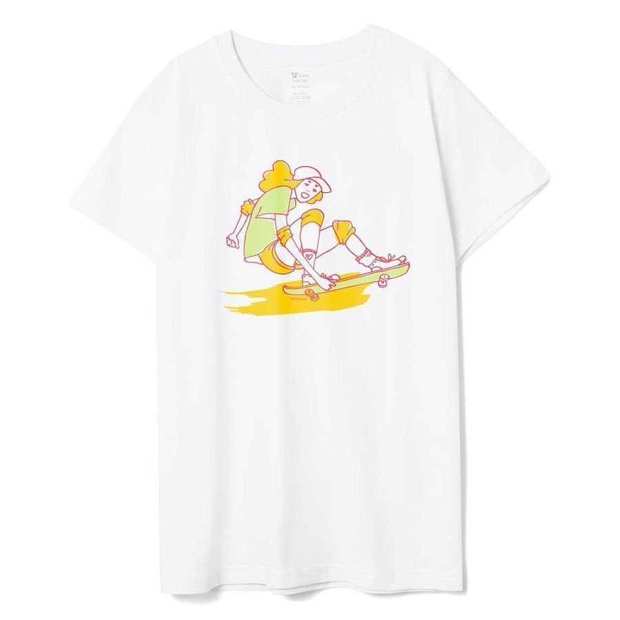 Футболка детская Skateboard, белая под нанесение