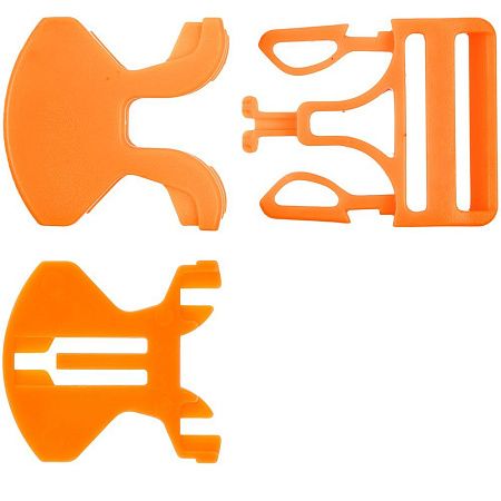 Застежка-пряжка односторонняя Triden, оранжевый неон