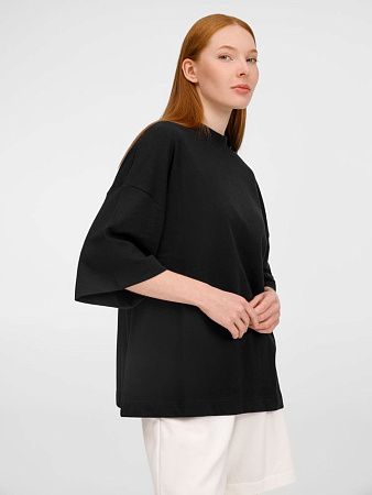 Футболка оверсайз унисекс T9, черная, размер XL/2XL