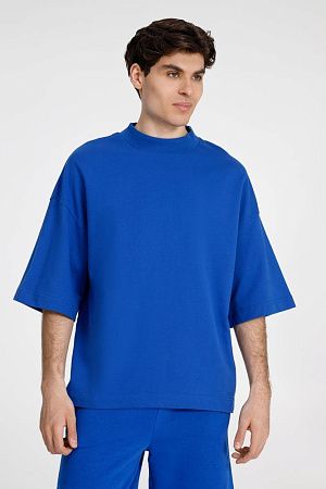 Футболка оверсайз унисекс T9, синяя, размер XL/2XL