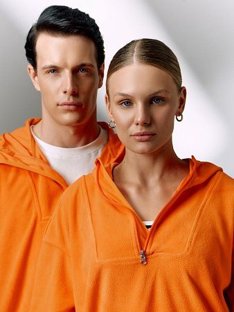 Анорак флисовый унисекс Fliska, оранжевый, размер XL/2XL