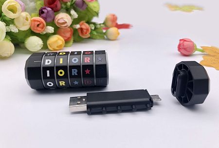 Флешка 2 в 1 с кодовым замком lokenToken, USB 3.0