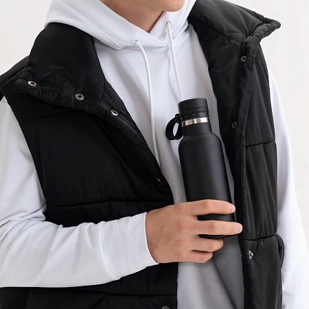 Термобутылка вакуумная герметичная Модена (Modena), черная