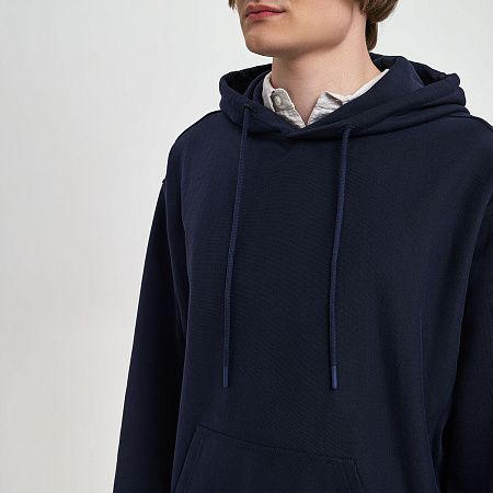 Худи релакс унисекс Адвенче (Adventure), темно-синий, размер M/L