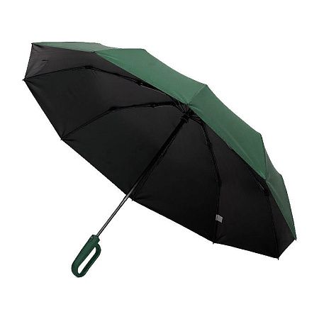 Зонт складной автоматический Forest Marseilles Bicolor, диаметр 117 см, 10 панелей, с UV защитой,  в подарочной коробке, зеленый