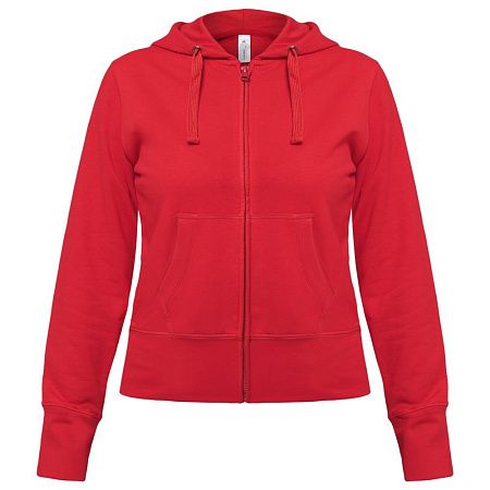 Толстовка женская Hooded Full Zip красная, размер XS