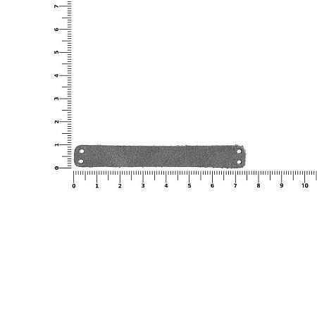 Лейбл кожаный Beta, XS, серый