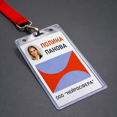 Карман для бейджа Track, вертикальный, 8х12,4см