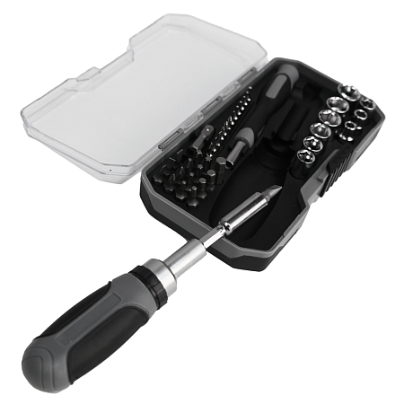 Набор инструментов Tools  Workhard, 40 инструментов,  черный, в пластиковом футляре