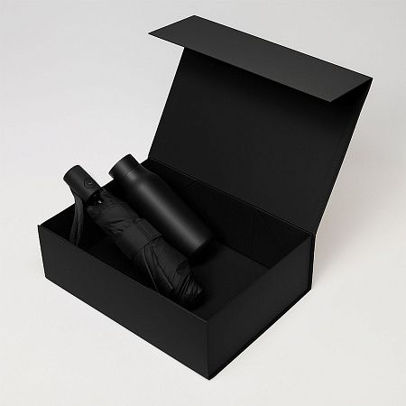 Подарочный набор Севилла (Sevilla), Атланта (Atlanta), черный (зонт, термобутылка)