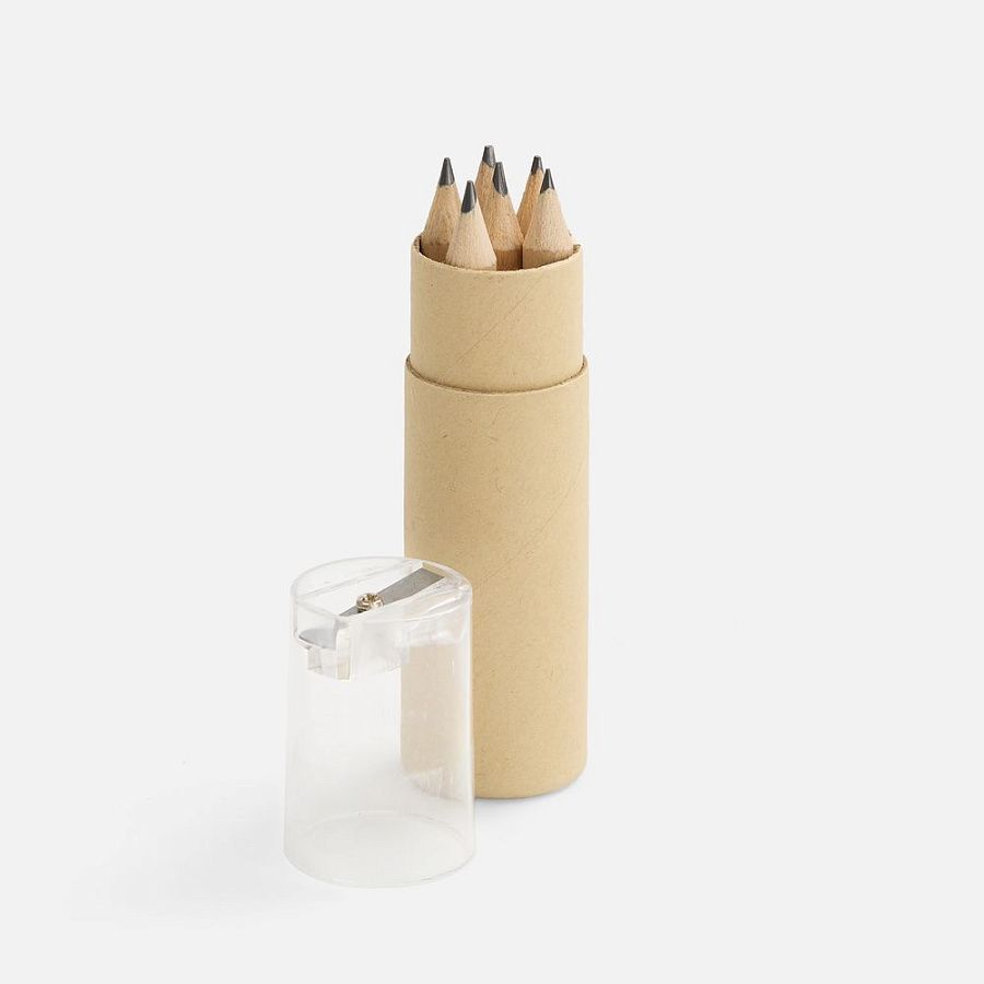 Набор карандашей Pencilvania Office с точилкой, прозрачный
