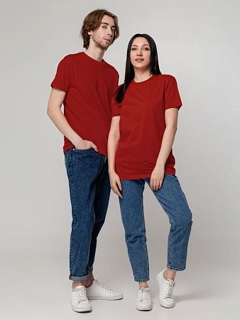 Футболка унисекс T-Bolka 160, темно-красная, размер M