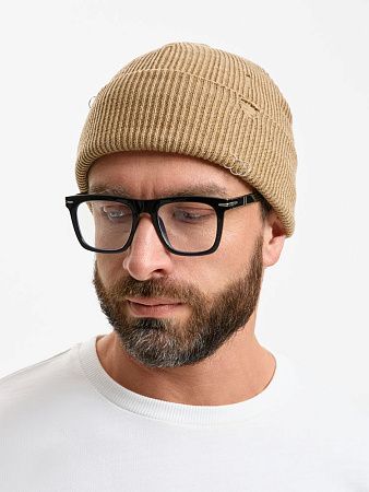 Шапка Ribelle, коричнево-бежевый меланж